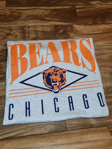 NEW Vintage Chicago Bears NFL Football Sports Gray T Shirt Size Large