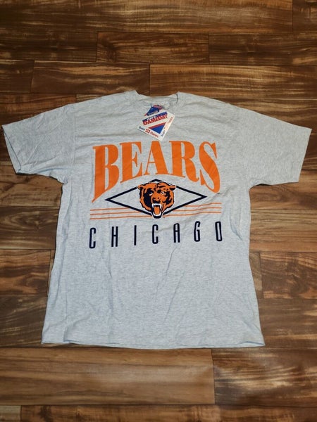 Vintage 80s Chicago Bears T-Shirt Mens XL 46-48 Blue Trench USA NFL Football