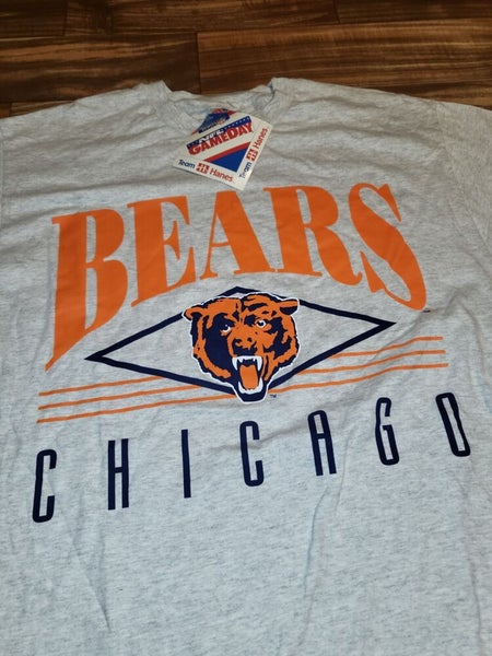 Vintage 80s Chicago Bears T-shirt Mens M Super Thin NFL Football Blue