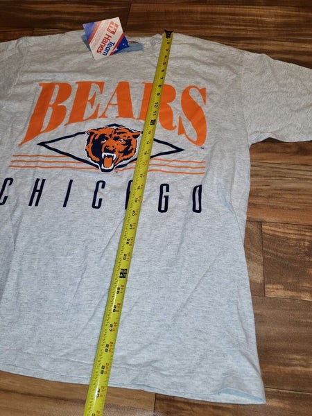 Vintage 80s Chicago Bears T-Shirt Mens XL 46-48 Blue Trench USA NFL Football