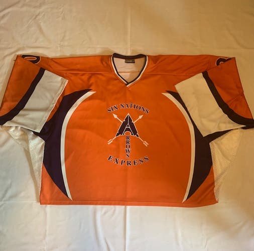 Six Nations Arrows "Doug Jamison" Box Lacrosse "Goalie Cut" Jersey with shorts & warm up shirt