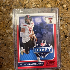 2017 Patrick Mahomes Draft Rookie Card Red Parallel