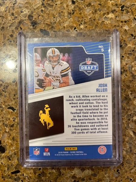 2018 Score Josh Allen Draft Rookie Card