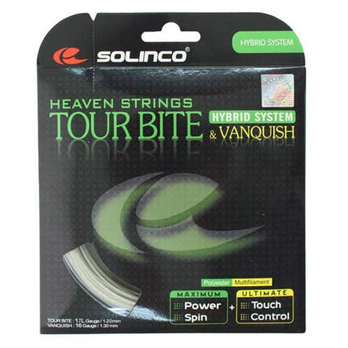 Solinco Tour Bite 17g and Vanquish 16g Tennis String