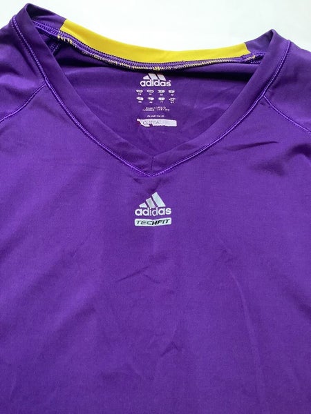 Adidas Purple V Neck Tech A fit Shirt Long Sleeve Women's M Box K | SidelineSwap