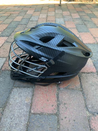 Cascade S Lacrosse Helmet - Carbon Fiber Helmet with Chrome face mask ($350 Retail)