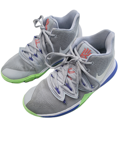 Nike Kyrie 5 Wolf Grey Lime Blast (GS)Size 4youth Basketball Sneakers AQ2456-099