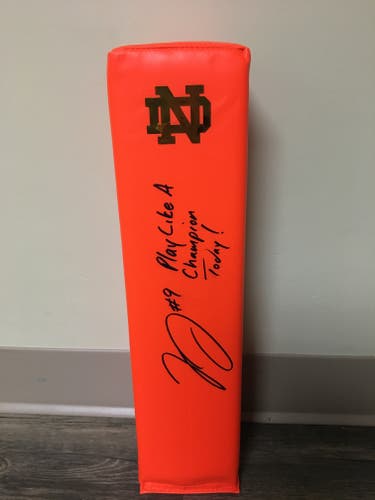 Jaylon Smith signed Notre Dame full sized pylon