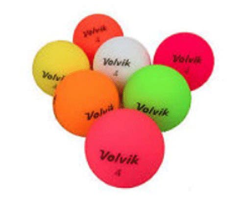 24 Golf Balls- Volvik Vivid Matte Multi Color Mix AAAA