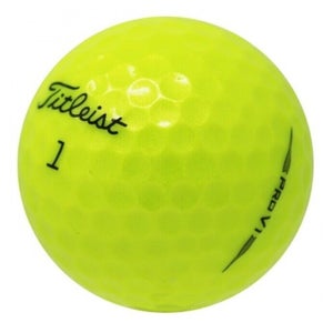 24 Golf Balls-  Yellow Titleist Pro V1 - AAA