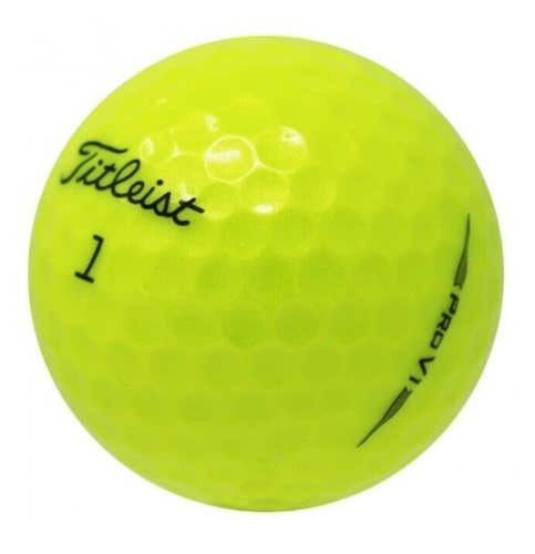 24 Golf Balls-  2019 Yellow Titleist Pro V1 - AAA
