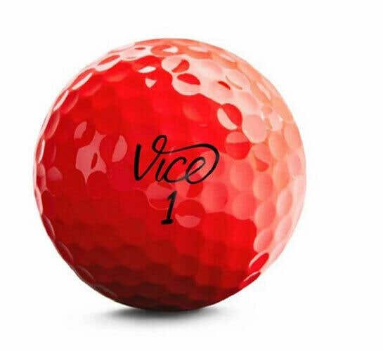 24 Golf Balls- Vice Pro Neon Red Mix AAA
