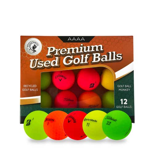 24 Golf Balls- Premium Matte Mix  - AAAAA