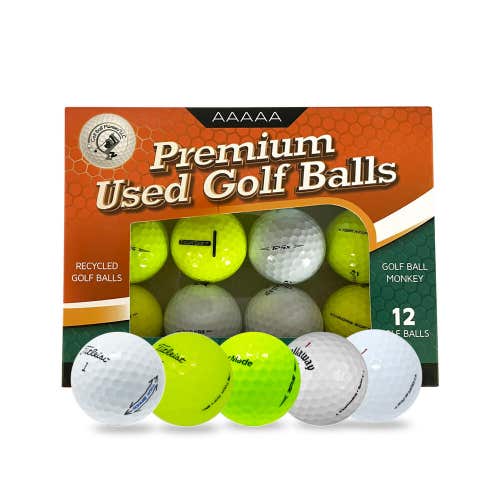 24 Golf Balls- Professional Line Mix  White/Yellow - AAAAA