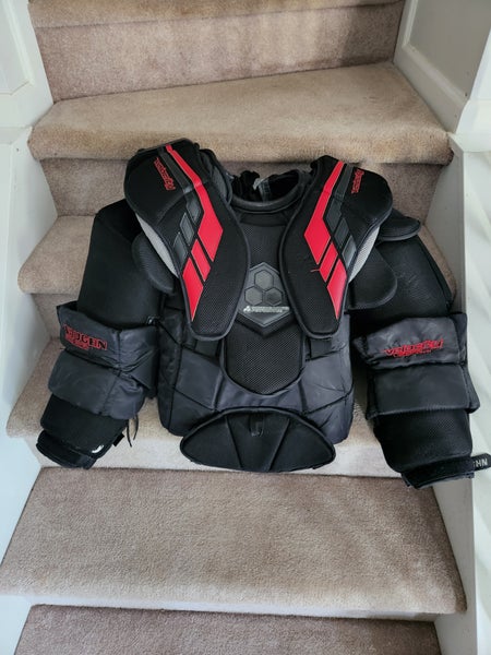 Used Large Vaughn Velocity VE8 Pro Carbon Goalie Chest Protector