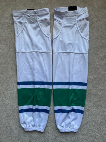 Used Firstar Hockey Socks - VAN Away - L and Used VH Black Felt Skate Tongues bundled for yrhmblnr8r