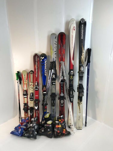 Used Ski Package, Skis, Bindings, Size 27+, 9+ BOOTS & NEW Poles Fit to order!