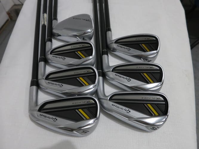 TaylorMade RocketBladez Iron Set - 5-AW - Senior Graphite -1" Short - NEAR MINT