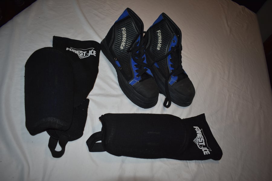 Forest Ice Broomball Hockey Gear, Shins / Shoes - Top Condition - Size 11