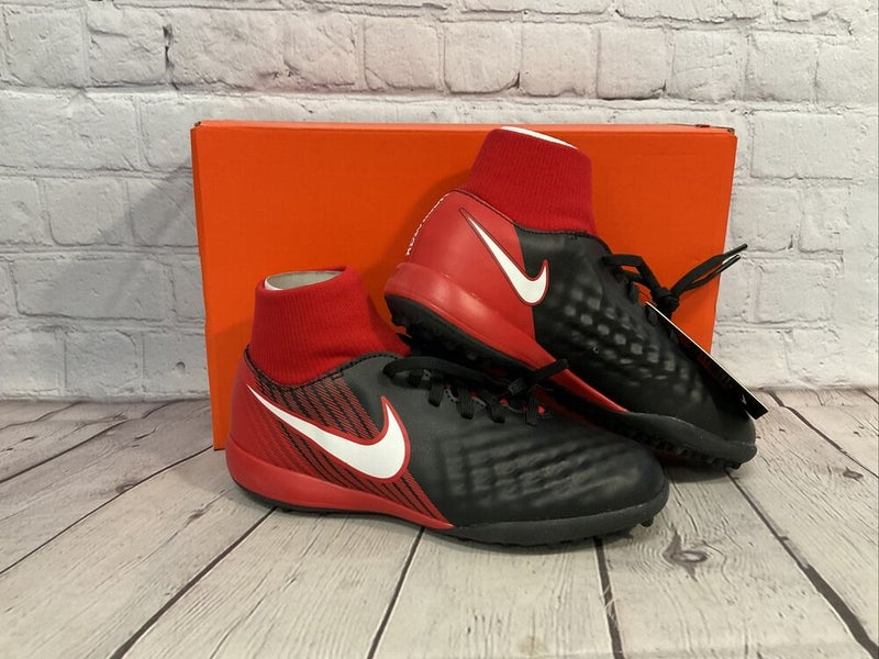 NEW Nike Jr Magistax Onda II DF Athletic Shoes Size 2.5Y Red Black White | SidelineSwap