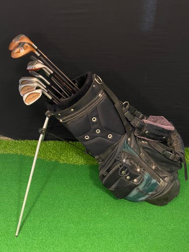 Taylormade Burner LCG golf club set with club glove stand bag