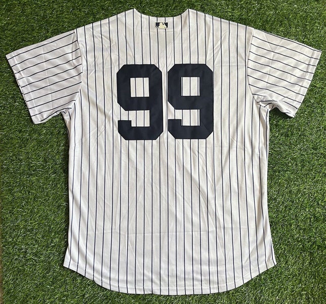 New York Yankees Aaron Judge Jersey Mens White Pinstripes Brand