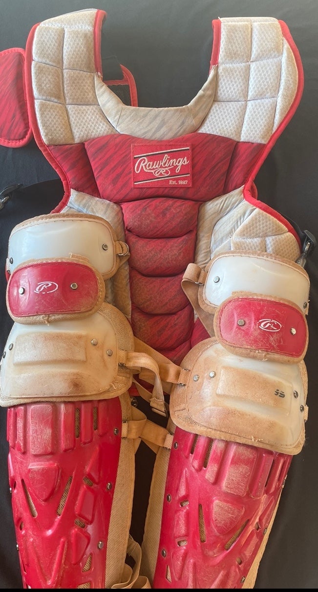 Rawlings Catchers Gear, Rawlings Youth Scarlet/White Velo 2.0 Catcher