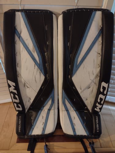 Used 32+1 CCM Premier II Pro Goalie Leg Pads Pro Stock