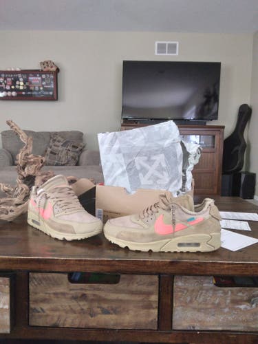 Size 9.5 Off White Nike Air Max 90 Desert Ore
