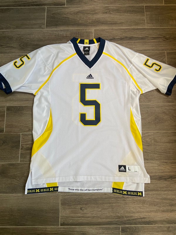 Large Michigan Wolverines #5 Adidas Football Jersey