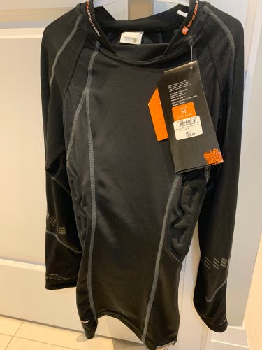 Black New Medium Boys Shock Doctor 572 Shockskin Hockey Impact Shirt