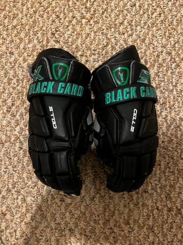 Black Card Custom Gloves Limited Edition Player's STX 13" Cell III Lacrosse Gloves
