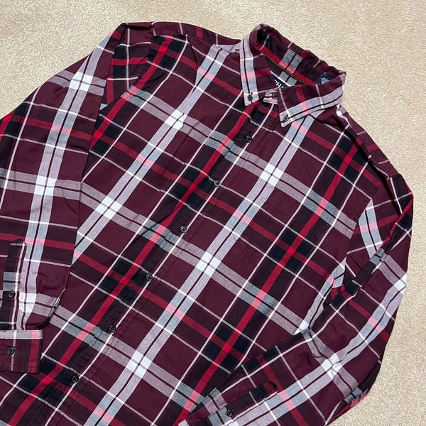 venijn onvergeeflijk Alexander Graham Bell Chaps Button Down Shirt Men XL Adult Red Plaid Collared Ralph Lauren USA  Vintage | SidelineSwap