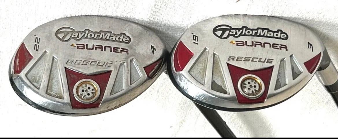 TaylorMade Burner Rescue 2007 (2pc) Set #3 & #4 Hybrids Reax 65 Right Handed