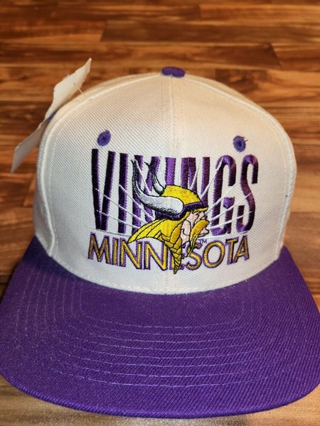 Vintage Minnesota Vikings Snapback Hat NFL Team Apparel OSFA 