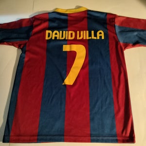 David Villa #7 FC Barcelona Jersey Youth Size 176 (European)