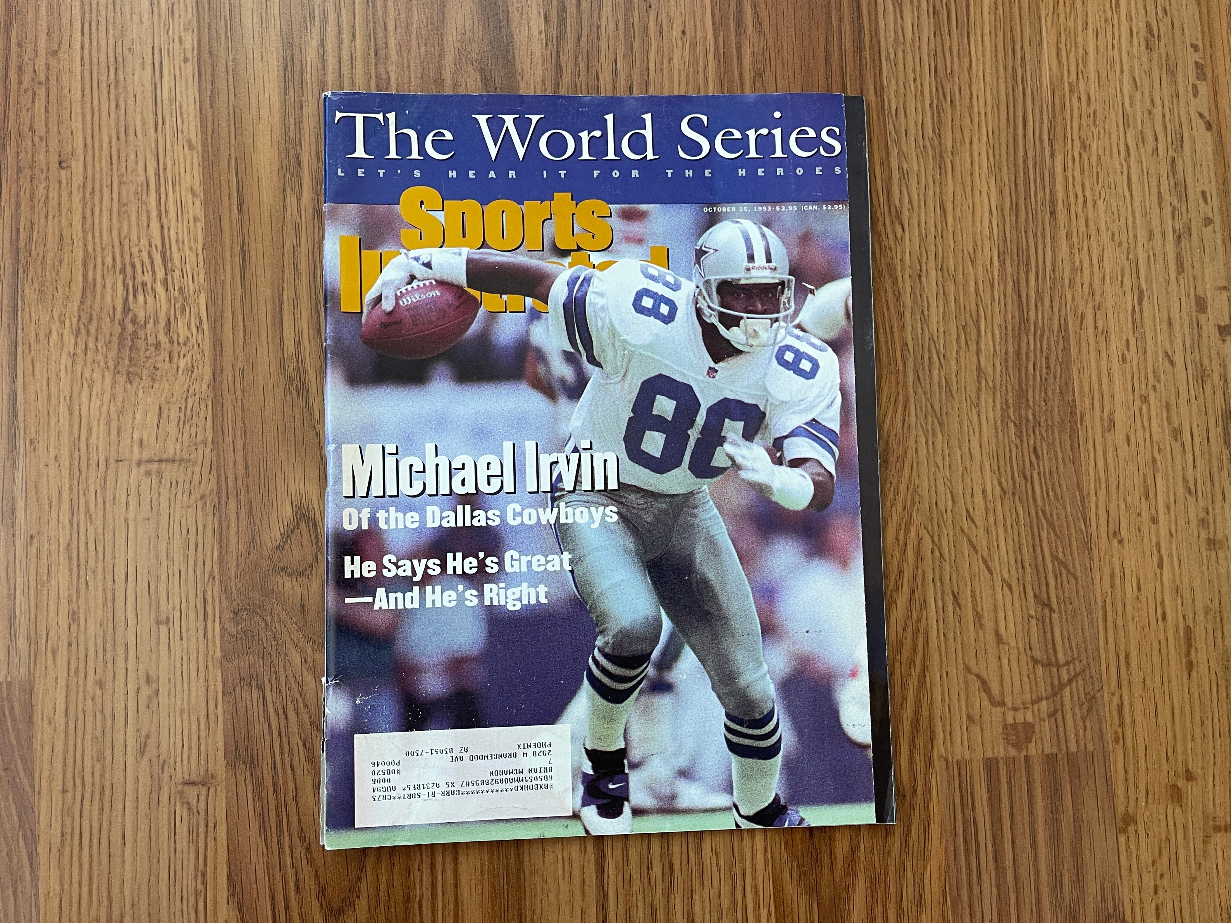 Michael Irvin Autographed 1993 Sports Illustrated Special Commemorative  Issue