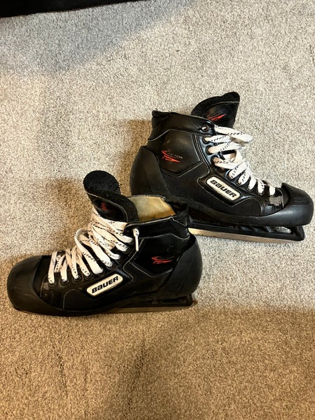 Used Bauer Regular Width Size 9 Reactor 3000 Hockey Goalie Skates