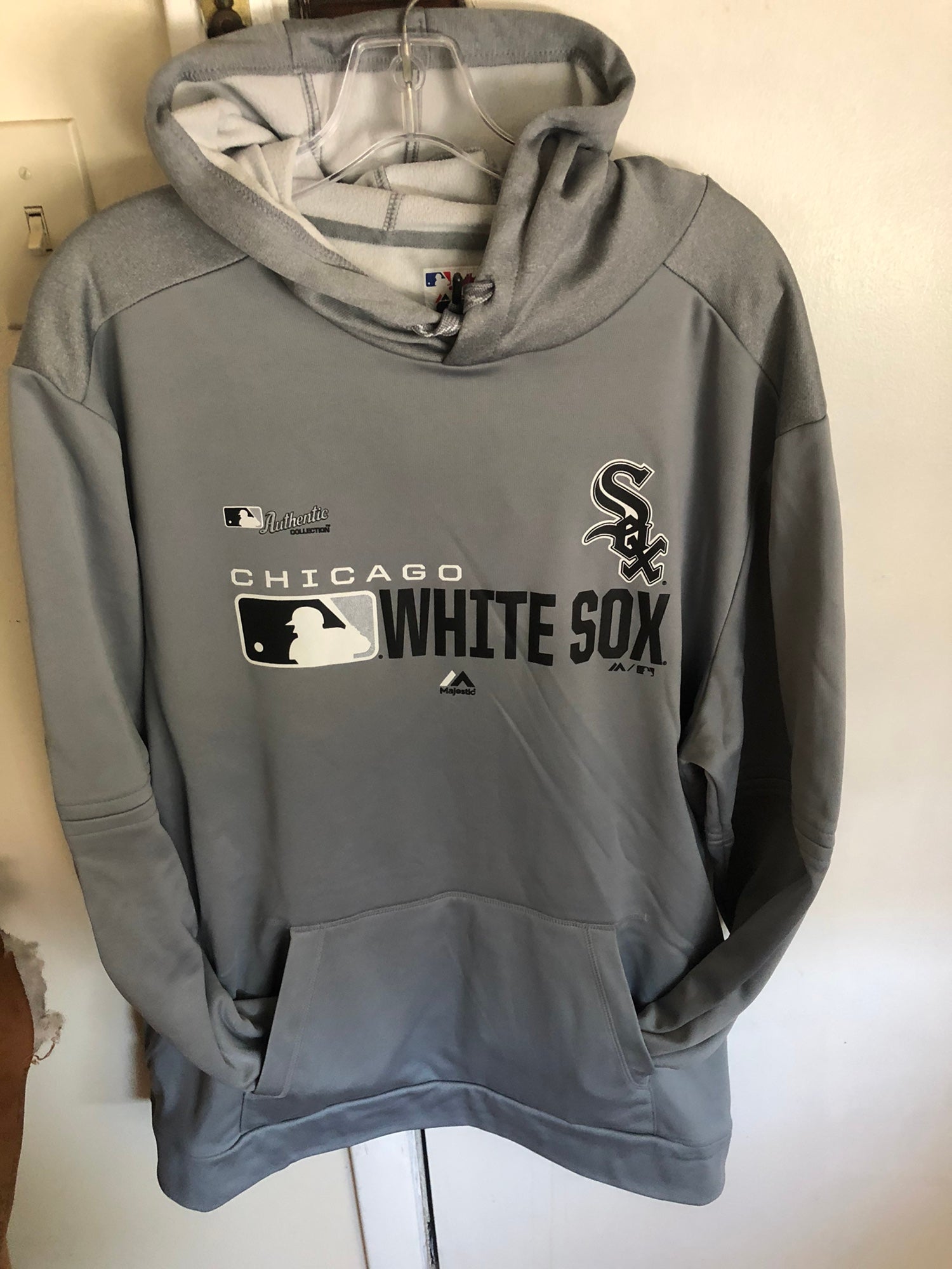 Chicago White Sox Jersey Womens Size Small Majestic Quarter Zip White Blue