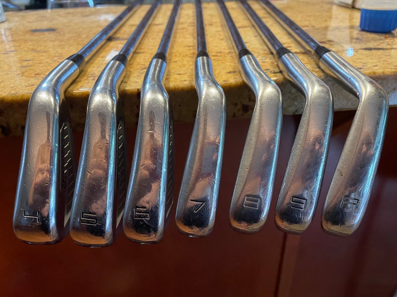 Used MENS TaylorMade Right Handed P760 Iron Set Regular Flex 7 Pieces Steel Shaft