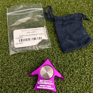 Scotty Cameron Gallery AERO BALL MARKER & ALIGNMENT TOOL-Violet-With Pouch-NEW!