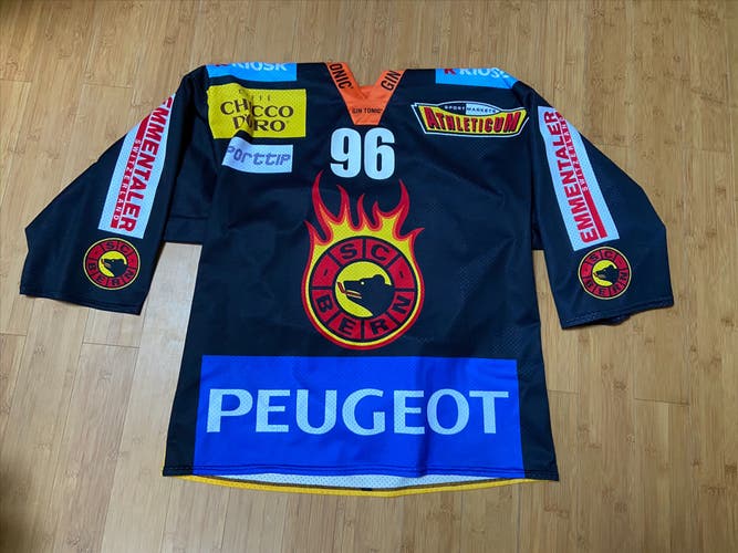 SC Bern Switzerland Swiss Game Worn Match Worn hockey jersey Dube xl senior