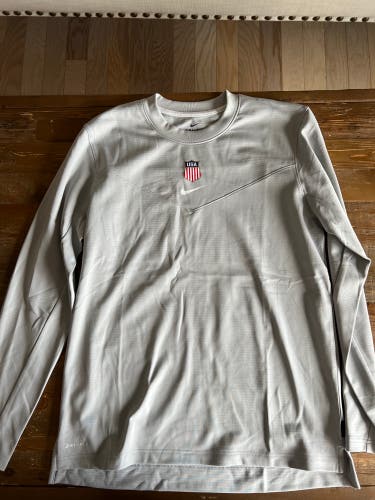 Nike USA Hockey Olympics Thermal DriFit Longsleeve Warm Shirt M