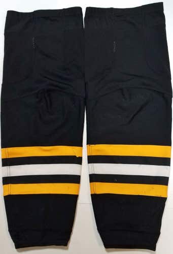 19'20 PITTSBURGH PENGUINS Adidas Black w/ Yellow Pro Hockey Game Socks Size XL