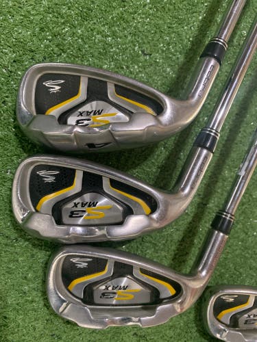 Cobra Men's Left Hand Regular Flex Steel Shaft S3 Max Iron Set