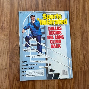 Dallas Cowboys Jimmy Johnson NFL FOOTBALL 1989 Sports Illustrated Magazine!