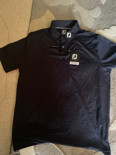 New Large Navy Footjoy Shirt