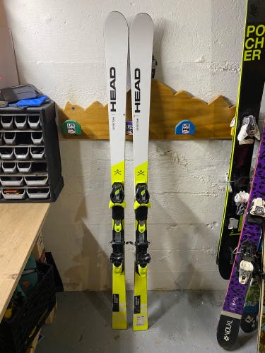 166cm Skis 2021 HEAD Racing World Cup Rebels i.GS RD Team (Jr) W/ Head Flex 11 Bindings Max in 11