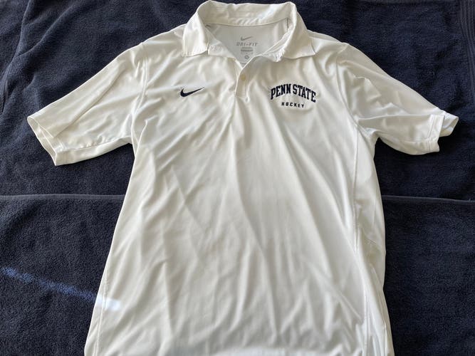 Penn State White Used Medium Nike Polo
