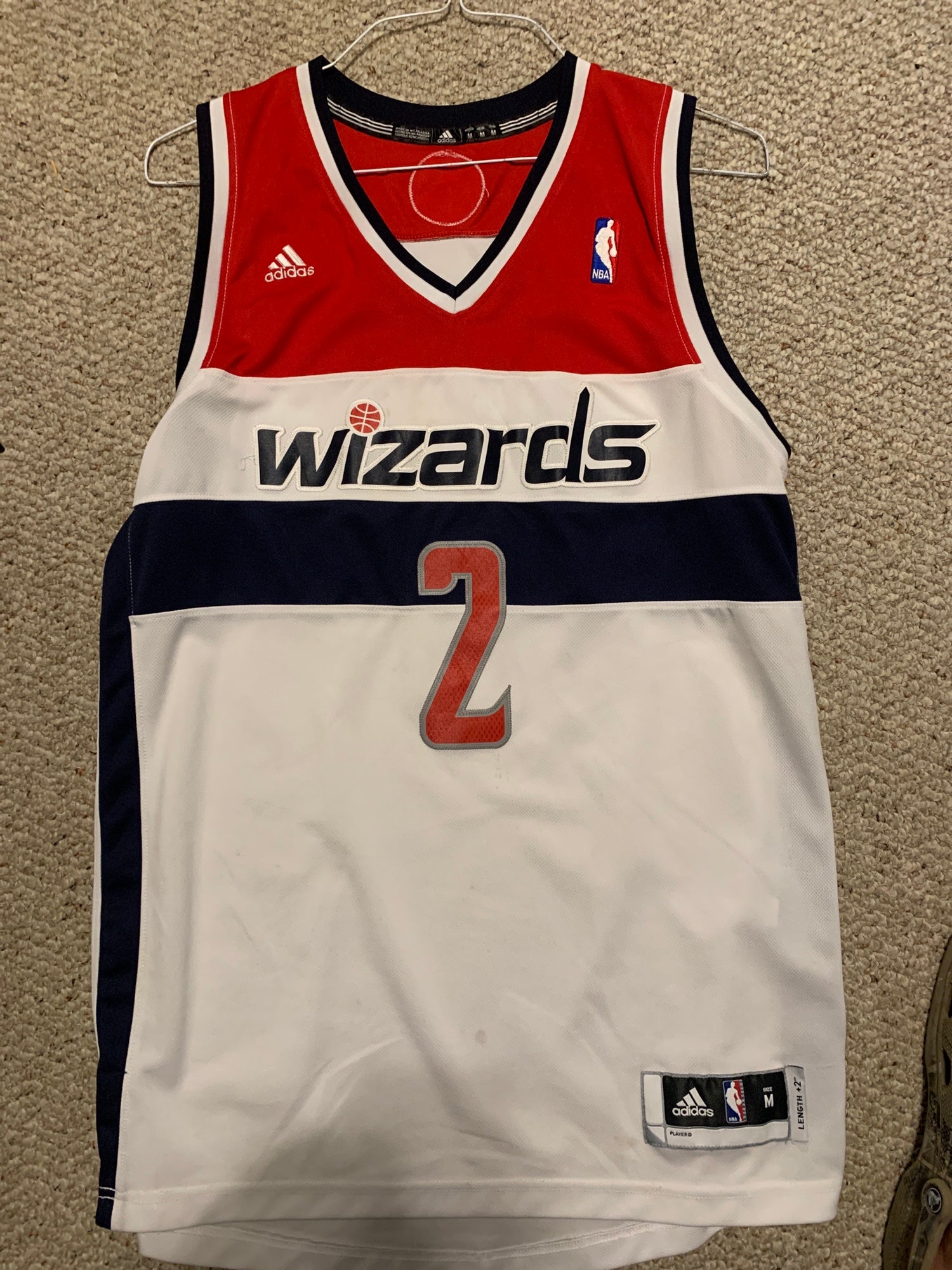 Tejido buscar Bronceado John Wall Washington Wizards NBA Adidas Basketball Jersey | SidelineSwap